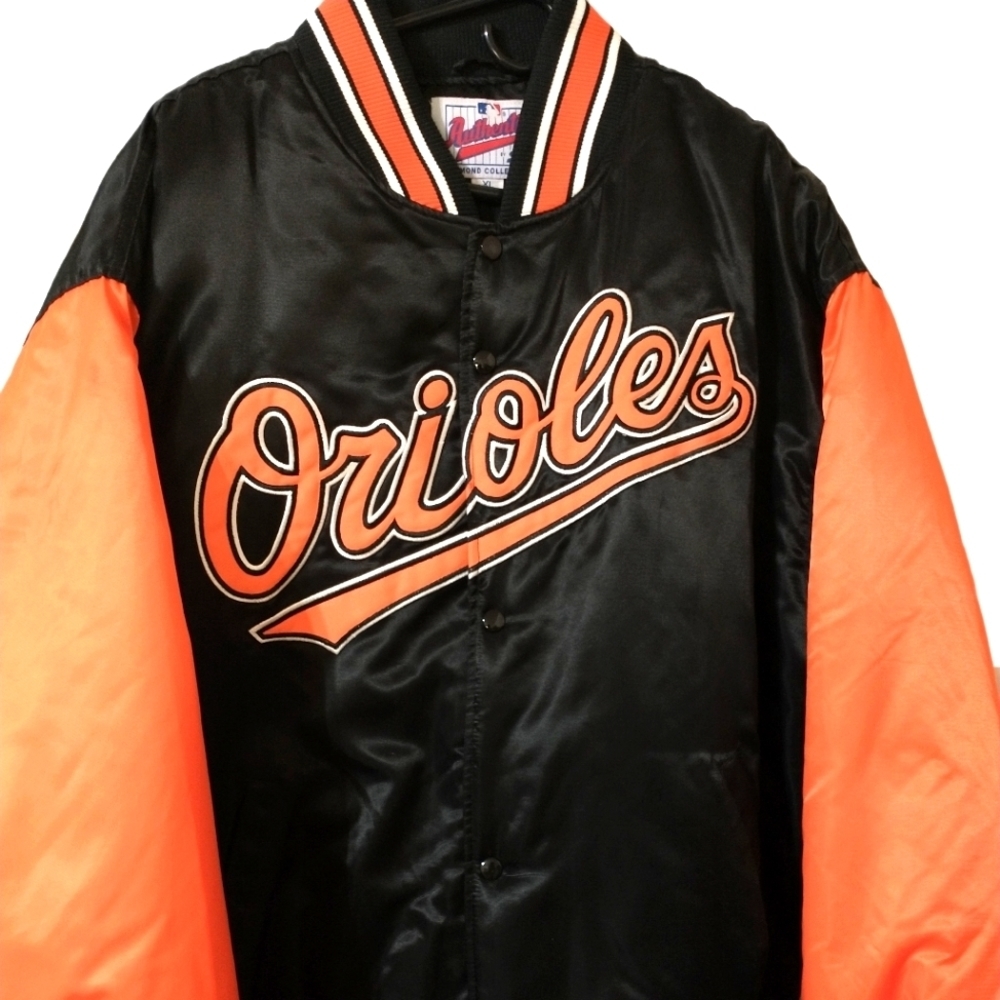Starter Diamond Collection Baltimore Oreoles Satin Jacket/Coat. Sz XL